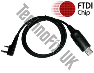TECHNOFIX UK Cable de programación USB FTDI para portátiles Baofeng, Kenwood, Wouxun, Puxing