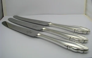 3 WMF DINNER KNIVES SILVER PLATED HANDLE STAINLESS STEEL BLADE Germany 10" Rare! - Picture 1 of 14