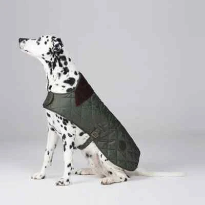 Abrigo acolchado Barbour verde oliva para perro - S, M, L, XL y 2XL
