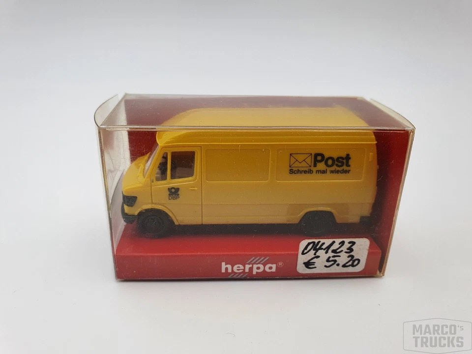 Herpa Mercedes Sprinter 207D Box van yellow „Post DBP“ No. 4123 – 1:87 /HB16137 - Изображение 1 из 1