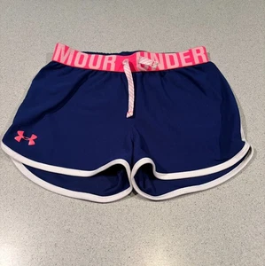 EUC....Under Armour, Girls Elastic Waist, Heat Gear, Athletic Shorts, size YM - Picture 1 of 5