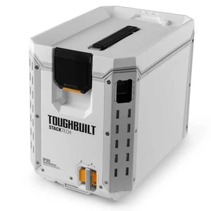 ToughBuilt StackTech Compact Cooler, Stackable 16 Qt Hard Shell Ice Chest, White - Picture 1 of 11