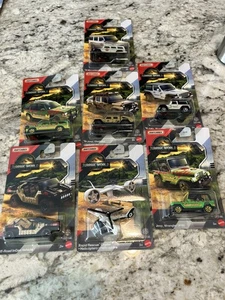 Matchbox Jurassic World Total 7 Vehicles. 18, 14, 5, 19, 18, Off Road, Copter. - Picture 1 of 8