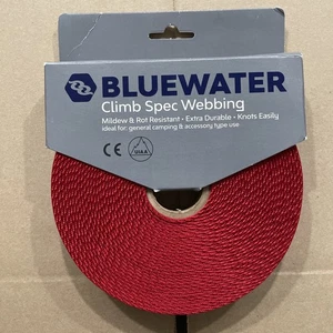 Bluewater Ropes Climb Spec Gurtband 1" x 30' Web Disc rot 790130RD Neu - Bild 1 von 4