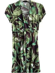 Abito donna Robbie Bee tg 14 manica corta busto 38” stampa tropicale - Foto 1 di 3