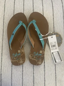 NUOVO! Cobian Girls Lil Hanalei Bethany - Taglia Ragazze 6 Colore Turchese - Foto 1 di 2