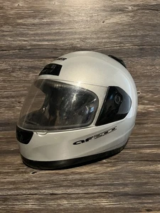 ARTHUR FULMER AF200 Helmet L Full Face Silver Motorcycle Helmet Clear Visor - Picture 1 of 5