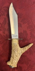 Vintage Parker Brothers Tennessee USA Stag Antler Handle Fixed Blade Knife - Picture 1 of 9