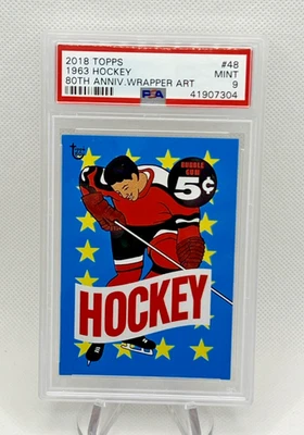 2018 Topps 80 aniversario 1963 hockey #48 PSA 9 como nuevo. Foto 1 de 4