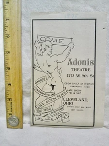 1975 Adonis GAY Kino AD CLEVELAND OHIO 70er Vintage - Bild 1 von 1