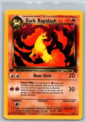 NM Dark Rapidash 44/82 1st Edition Team Rocket Pokemon 2000 - Image 1 of 2