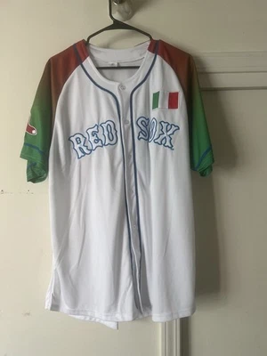 Camiseta deportiva nocturna temática italiana de los Medias Rojas 2024 promoción de boletos especiales talla L Foto 1 de 4