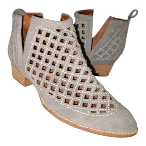Jeffrey Campbell Gr. 10 Taggart grau Lazer Cut Stiefeletten Top! - Bild 1 von 13