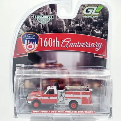 GreenLight '87 Ford F-350 Mini Pumper Fire Truck "FDNY" - 1:64 160th Anniversary - Image 1 of 3