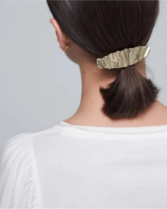 WHBM gehämmert Mix Metall gewellt Haarspangen Gold Silber Neu mit Etikett Weißes Haus Schwarzmarkt - Bild 1 von 4