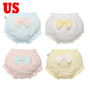 4-Pack Baby Girls Cotton Bloomers Breathable Underwear Undies Briefs Panties - Picture 1 of 40