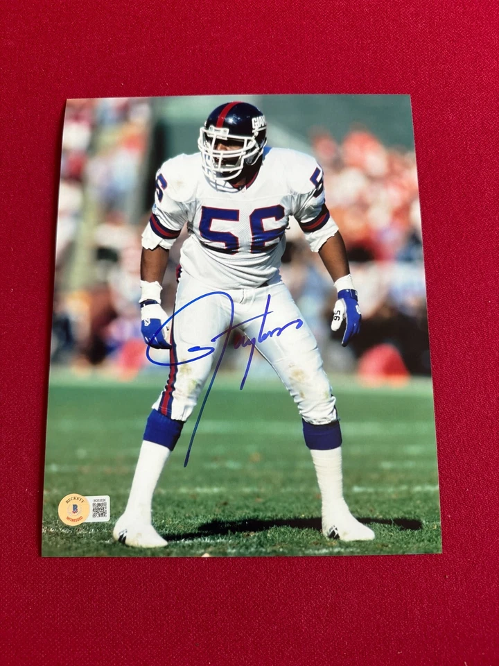 Лоуренс Тейлор, «С автографом» (Beckett) 8 x 10 фото (редкий / винтажный) гигантов - Изображение 1 из 1