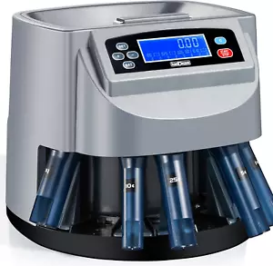Coin Counter Machine, Electric Coin Sorter Sort 270 Coins/Minute, USD Change Cou - Picture 1 of 12