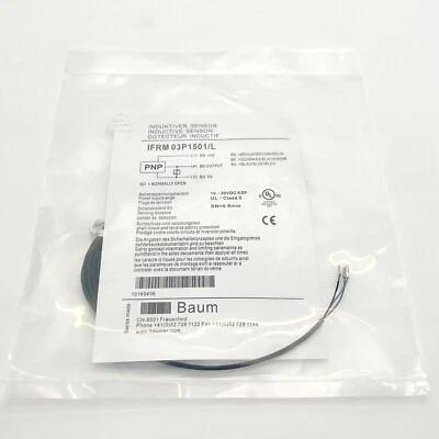 Brand New proximity switch For Baumer IFRM 03P1501/L 10134726 #YX 10-30VDC NWB - Image 1 of 4