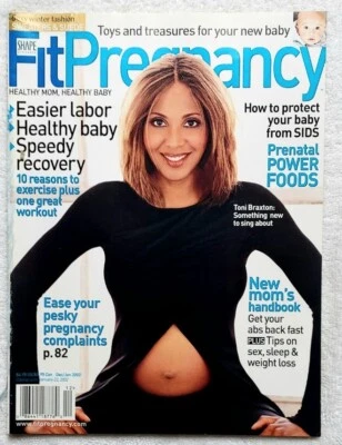 RARE! SHAPE FIT PREGNANCY MAGAZINE - TONI BRAXTON COVER  DECEMBER/JANUARY 2002 - Image 1 of 4