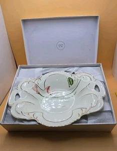 Italienisches Porzellan Santino Collection Eleganza von J&S Imports Schale. 11,25x 8" - Bild 1 von 9