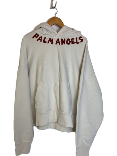 Felpa con cappuccio Palm Angels M cotone beige PMBB058S24FLE002 usata
