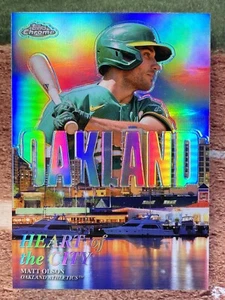 2022 Topps Chrome Heart Of The City Refractor Matt Olson #HOC-11 Oakland A's - Picture 1 of 2