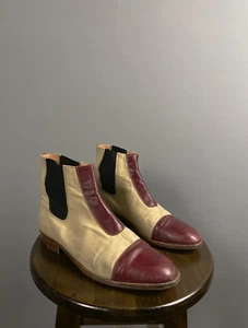 Scarpe eleganti stivali alti YSL Yves Saint Laurent vintage Chelsea taglia 9 EU 42 UK 8 - Foto 1 di 12