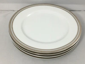 4 Royal Doulton 2005 Reines Platin Rand Band Weiß 7 5/8" Salatteller - Bild 1 von 4