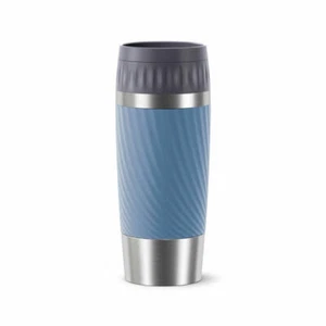 Emsa coffee mug insulated mug TM EASY TWIST stainless steel/silicone aqua blu... - Picture 1 of 7