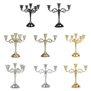Vintage Metal Holder 3/5 Heads Candlelight Dinner Candlestick Stands - Picture 1 of 15