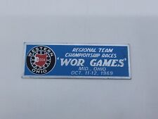 1969 Western Ohio Wor Games Sports Car Club Of America Dash Emblem Plaque SCCA