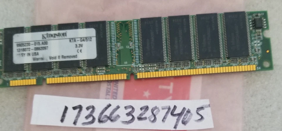 Kingston KTA-G4/512 512MB Sdram Dimm 100Mhz for Apple PowerMac G4 Server 350 400 - Image 1 of 1