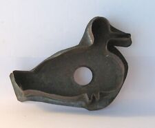 Antique tin DUCK shaped cookie cutter country home folk art cottage rustic camp