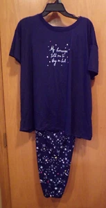 Women's SS Pajama Set~Horoscope Said Stay In Bed~Asst. Women's Sizes~NEW w/tag - Picture 1 of 3