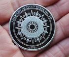 Maya Calendar Plated Coin Souvenir Mayan Aztec Badge Pin Mexico Gift Silver
