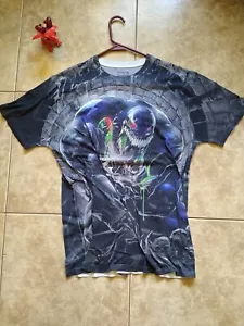 Marvel Vintage Venom Short Sleeve Shirt Men's Size Large AOP Double Sided - Picture 1 of 6