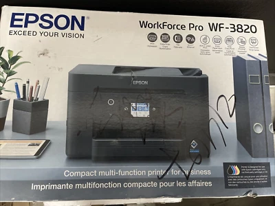 *Brand New Open Box* Epson WorkForce Pro WF-3820 Wireless All-in-One Printer Blk - Image 1 of 2