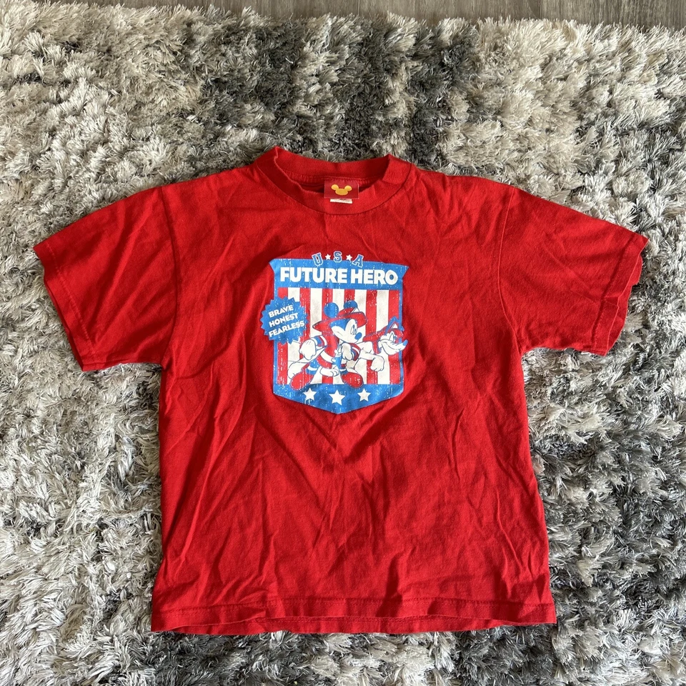 Camiseta De Colección Juvenil Talla Mediana M EE. UU. Future Hero Mickey Mouse Manga Corta Foto 1 de 4