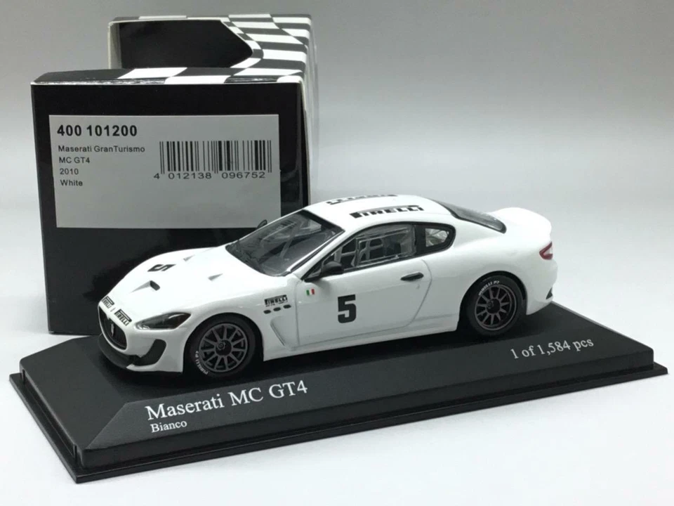 MINICHAMPS MASERATI GRAN TURISMO MC GT4 2010 BIANCO 400 101200 1/43 - Immagine 1 di 1