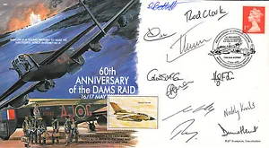 MF6e 617 Dambuster Lancaster Squadron RAF cover signed 10 Gulf War veterans - Picture 1 of 1