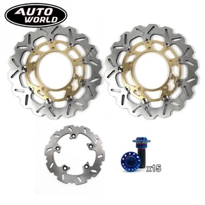 Rotor freno trasero delantero + pernos para Suzuki GSR750 GSR ABS 750 2011 - 2016 2012 - Imagen 1 de 12