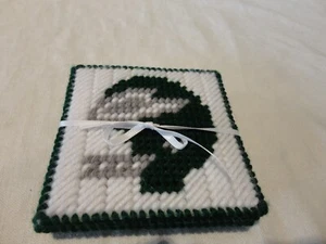 Juego de 4 posavasos artesanales de lona de plástico de fútbol americano Philadelphia Eagles NFL/4 - Imagen 1 de 2