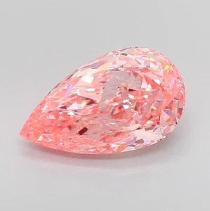 3.33 CT Pink Pear Lab Grown Diamond for Engagement Ring | IGI Certified - Picture 1 of 2