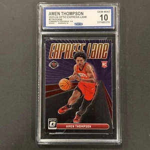 AMEN THOMPSON 2023 PANINI DONRUSS OPTIC EXPRESS LANE #2 ROOKIE RC CCG10 Rockets - Picture 1 of 2