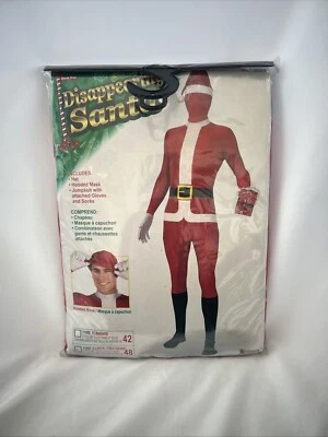 Disappearing Santa XL Hooded Mask Costume Holiday Christmas 71997 Red - Image 1 of 4