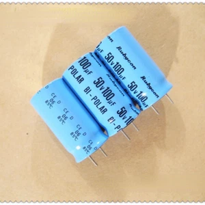 Rubycon BIW (CED) 100uF/50V100uF non-polar Audio capacitor 16X31mm HiFi DIY - Picture 1 of 4