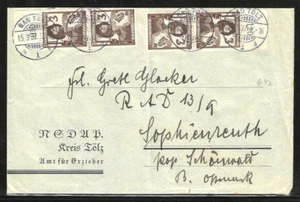GERMANY 1937 Used Cover, from "Bad Tolz" (Bavaria) Clean, Very Fine-X-Fine - Picture 1 of 2
