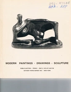 Sothebys - Moderne Gemälde, Zeichnungen und Skulpturen - 3. Mai 1974 - Bild 1 von 1