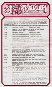 1987 Steamboatin' Times American Rivers Zeitung Delta Queen tägliche Reiseroute - Bild 1 von 2